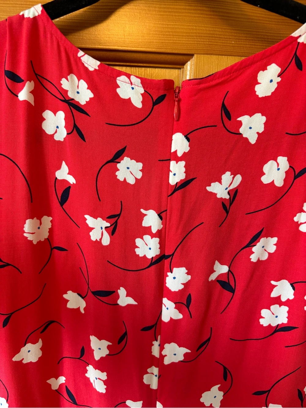 J. Crew Red Floral Tiered Maxi Dress - Picture 6 of 7